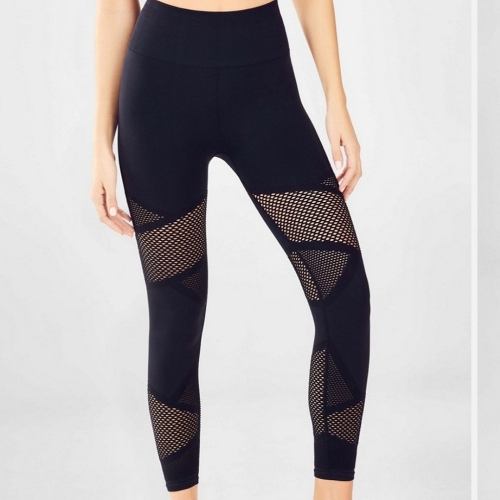 Fabletics | Mosaic High Waisted 7/8 Legging Black Size Small